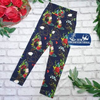 Children's floral geometric leggings