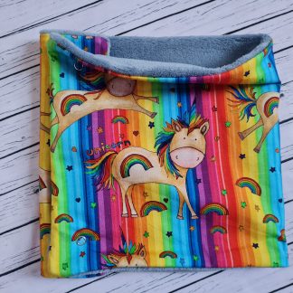 Popper Snood for Children - Rainbow Unicorn