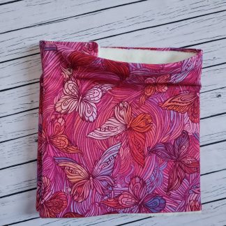 Popper Snood for Children - Pink Butterflies